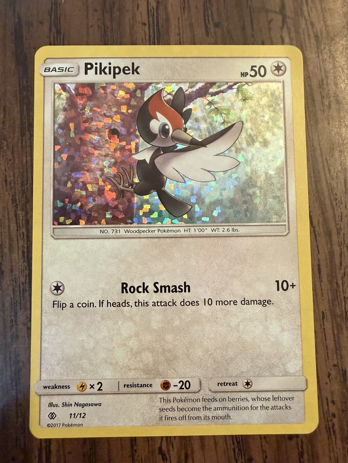 Pikipek 11/12 Holo McDonalds 2017 Promo Pokemon Card Near Mint/Mint