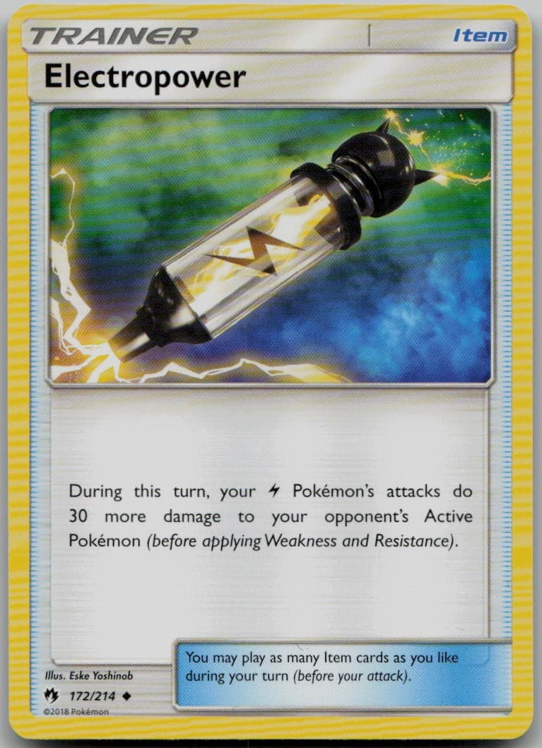 Electropower 172/214 Uncommon SM - Lost Thunder LP Pokemon