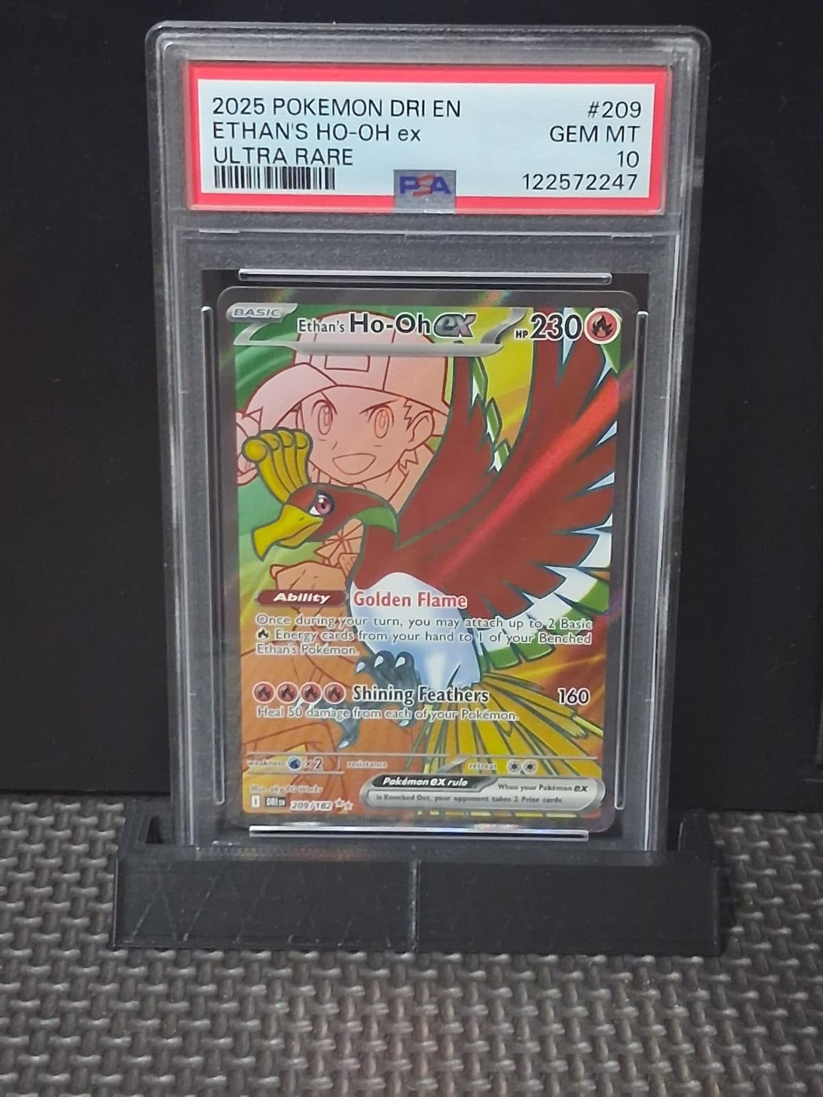 Ethan's Ho-Oh ex 209/182 Sv10: Destined Rivals Holo PSA 10