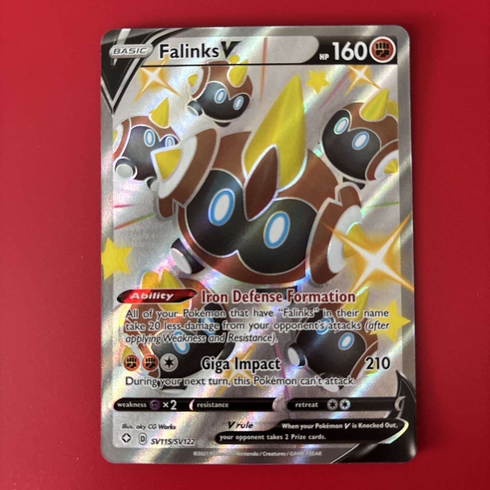 Falinks V SV115/SV122 Pokemon Sword & Shield Shining Fates Shiny Vault