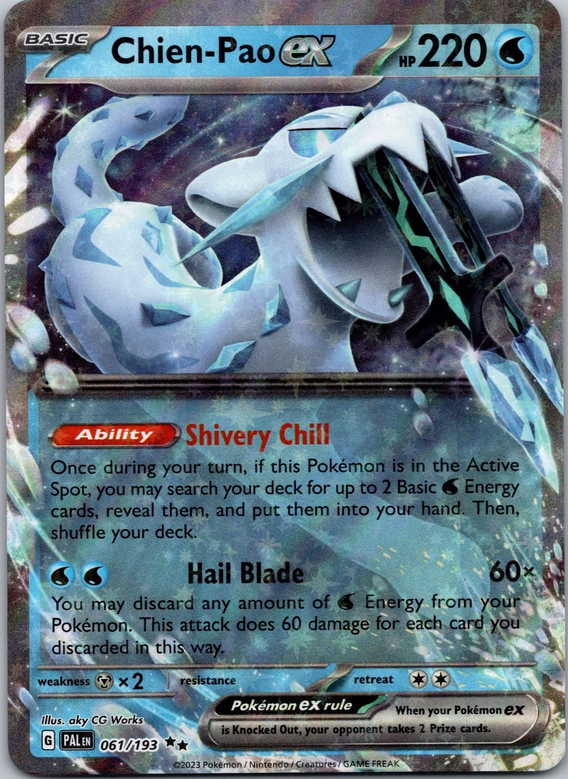 Pokemon Paldea Evolved Chien-Pao ex 61/193 NM