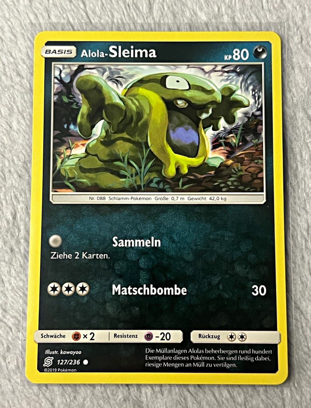 Pokémon TCG Alola-Sleima 127/236 Deutsch Bund der Gleichgesinnten Common KP 80