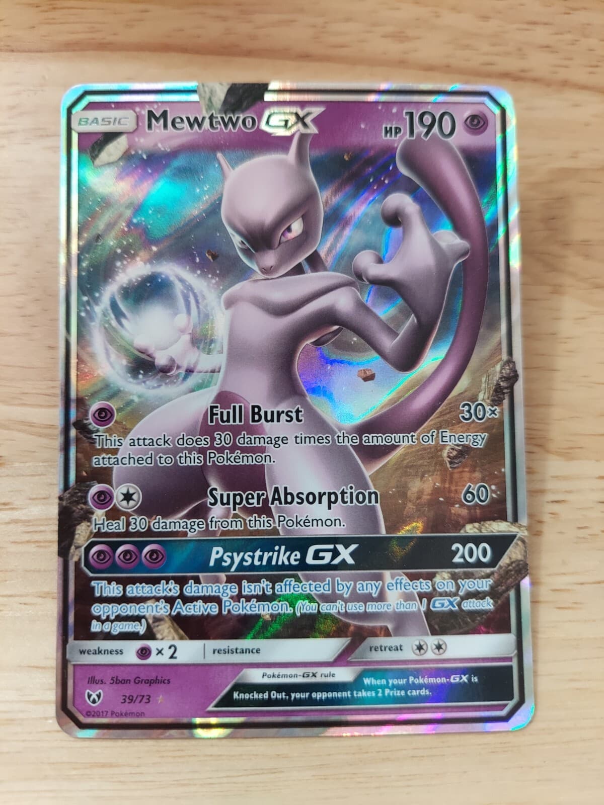Mewtwo GX 39/73 Shining Legends NM Ultra Rare Pokemon Card