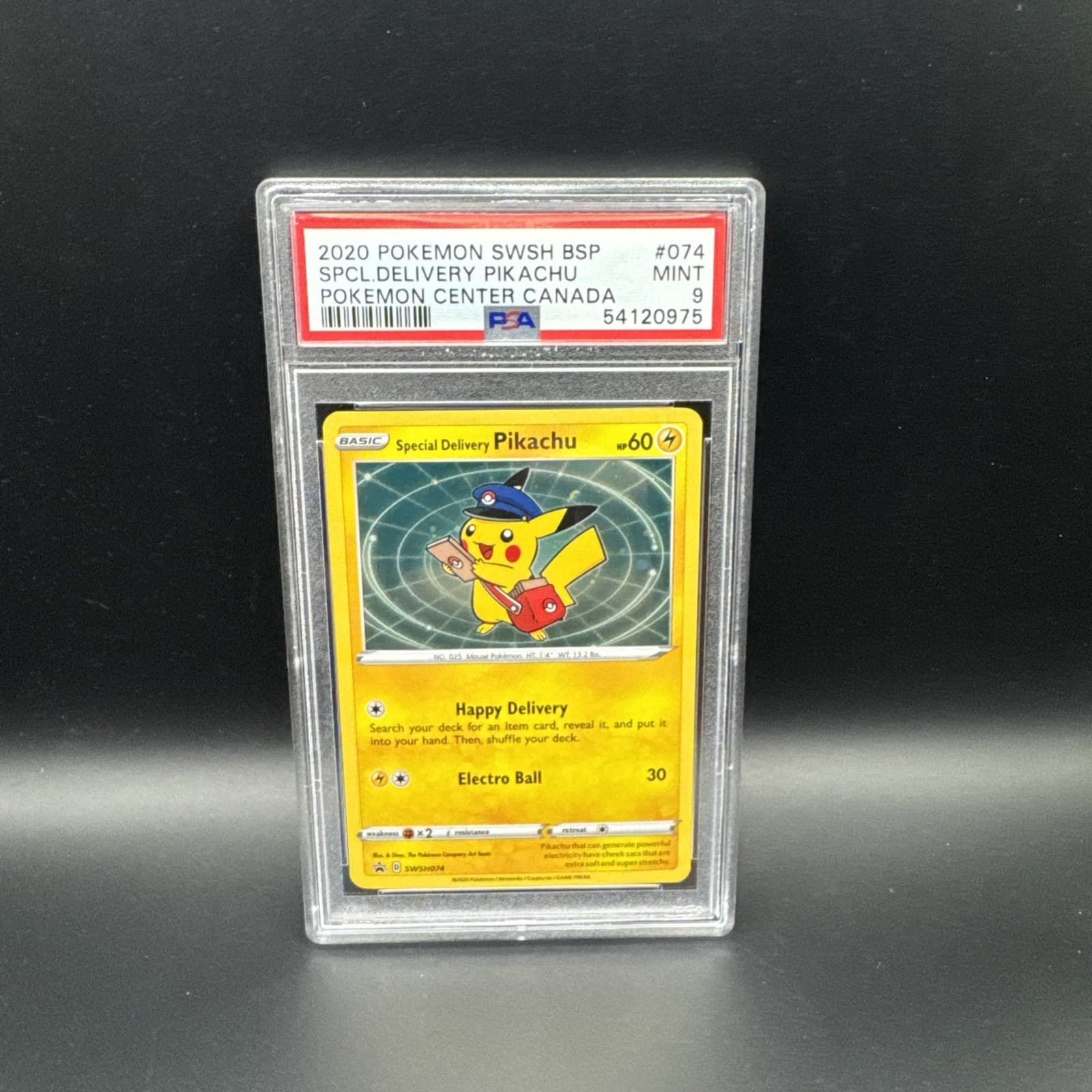 Special Delivery Pikachu SWSH074 SWSH: Sword & Shield Promo Cards Holo PSA 9