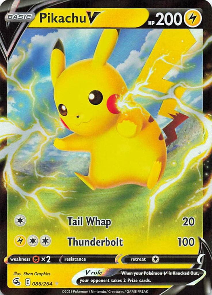 Pikachu V 086/264 Holo Ultra Rare Fusion Strike Pokemon Near Mint