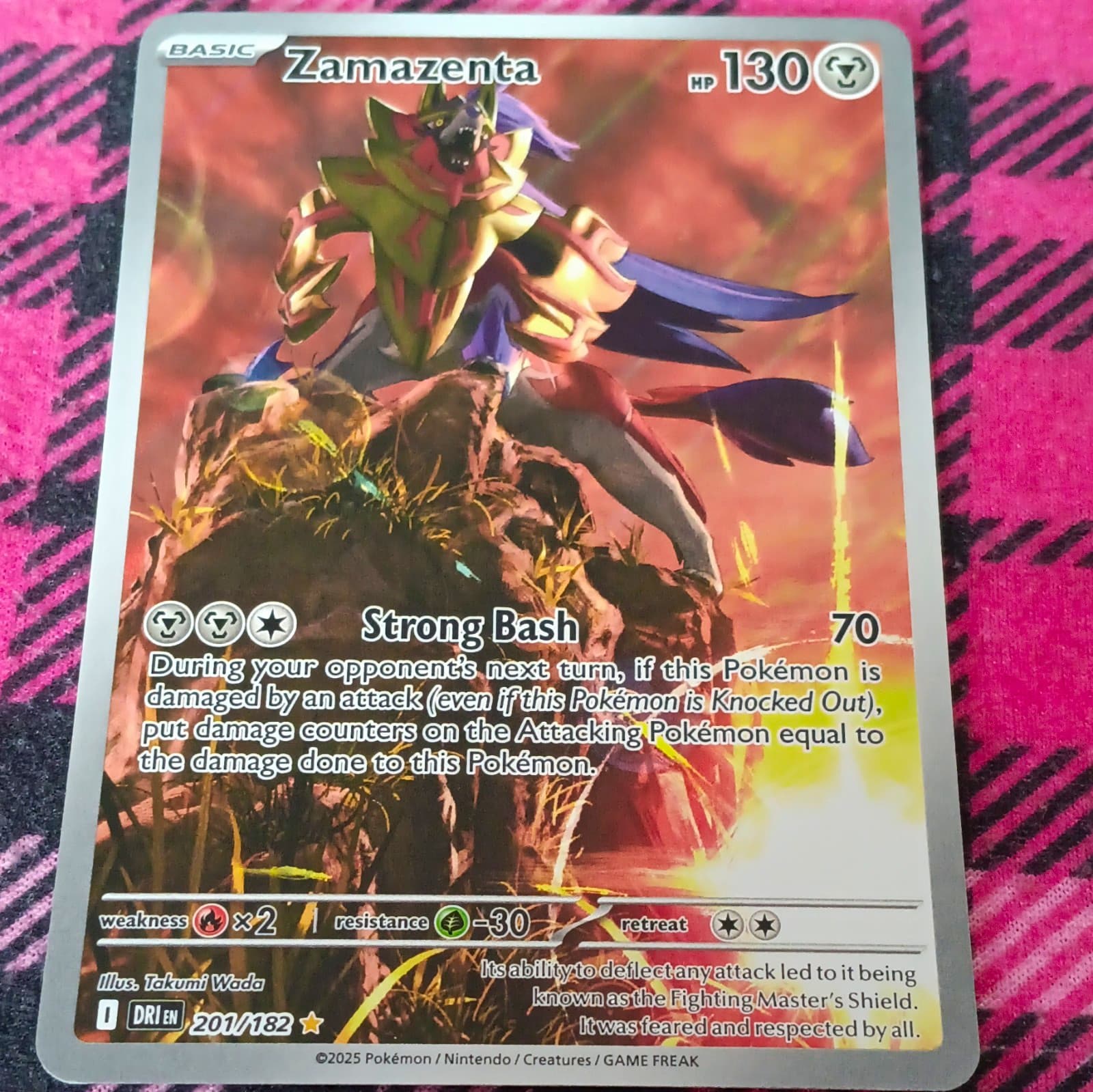 The Pokemon Company Pokemon TCG Zamazenta 201/182 Destined Rivals IR Holo EN