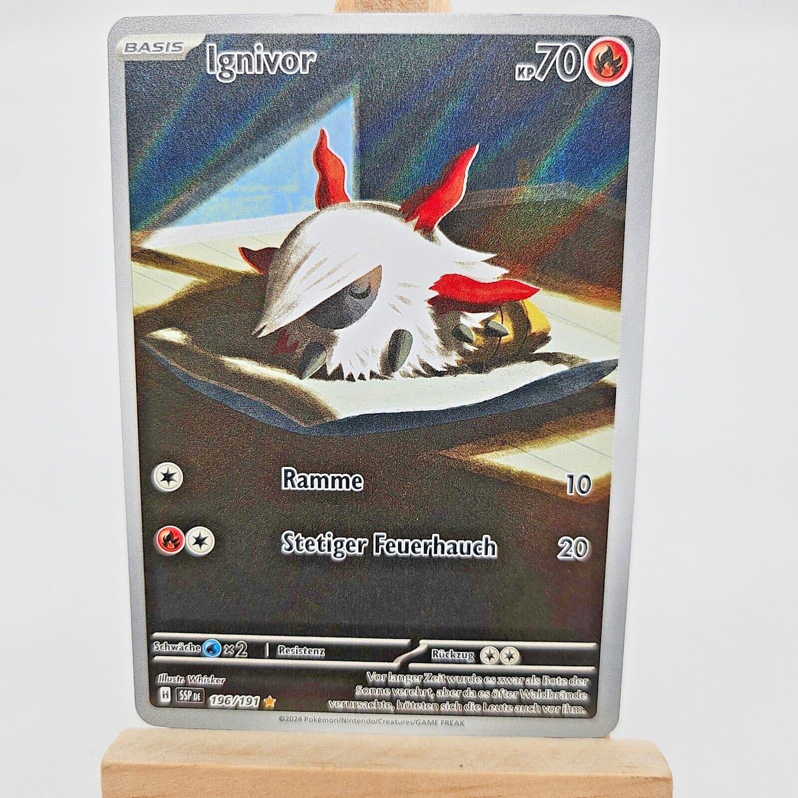 Pokemon Karte: Ignivor 196/191 Stürmische Funken SSP Near Mint Deutsch