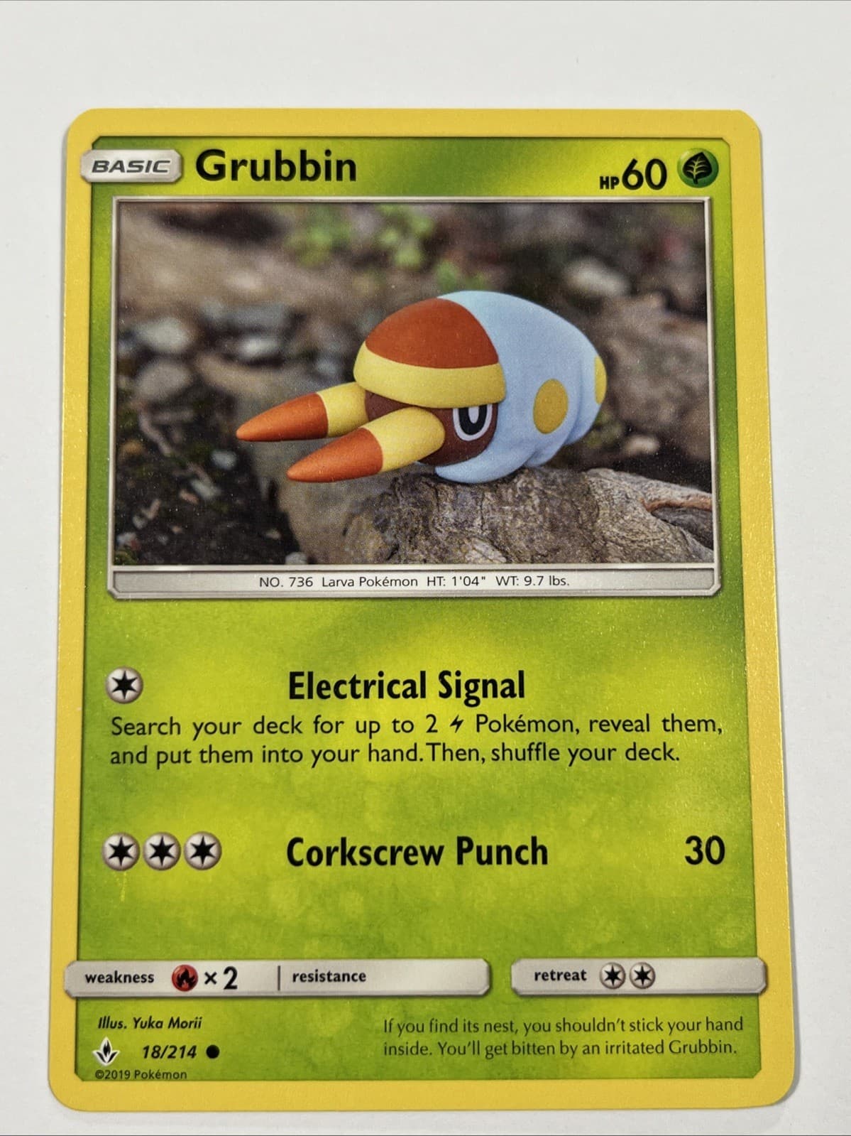 Pokémon TCG Grubbin Unbroken Bonds 18/214 Common-NM