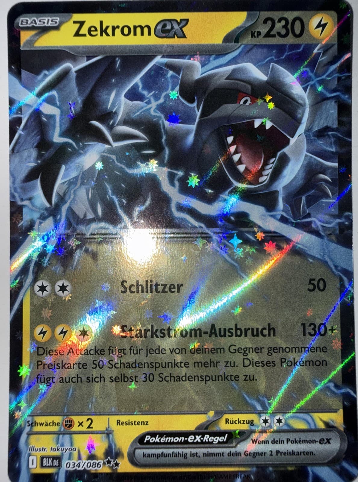 Pokemon - Zekrom ex - Schwarze Blitze - 034/086 - NM - Deutsch