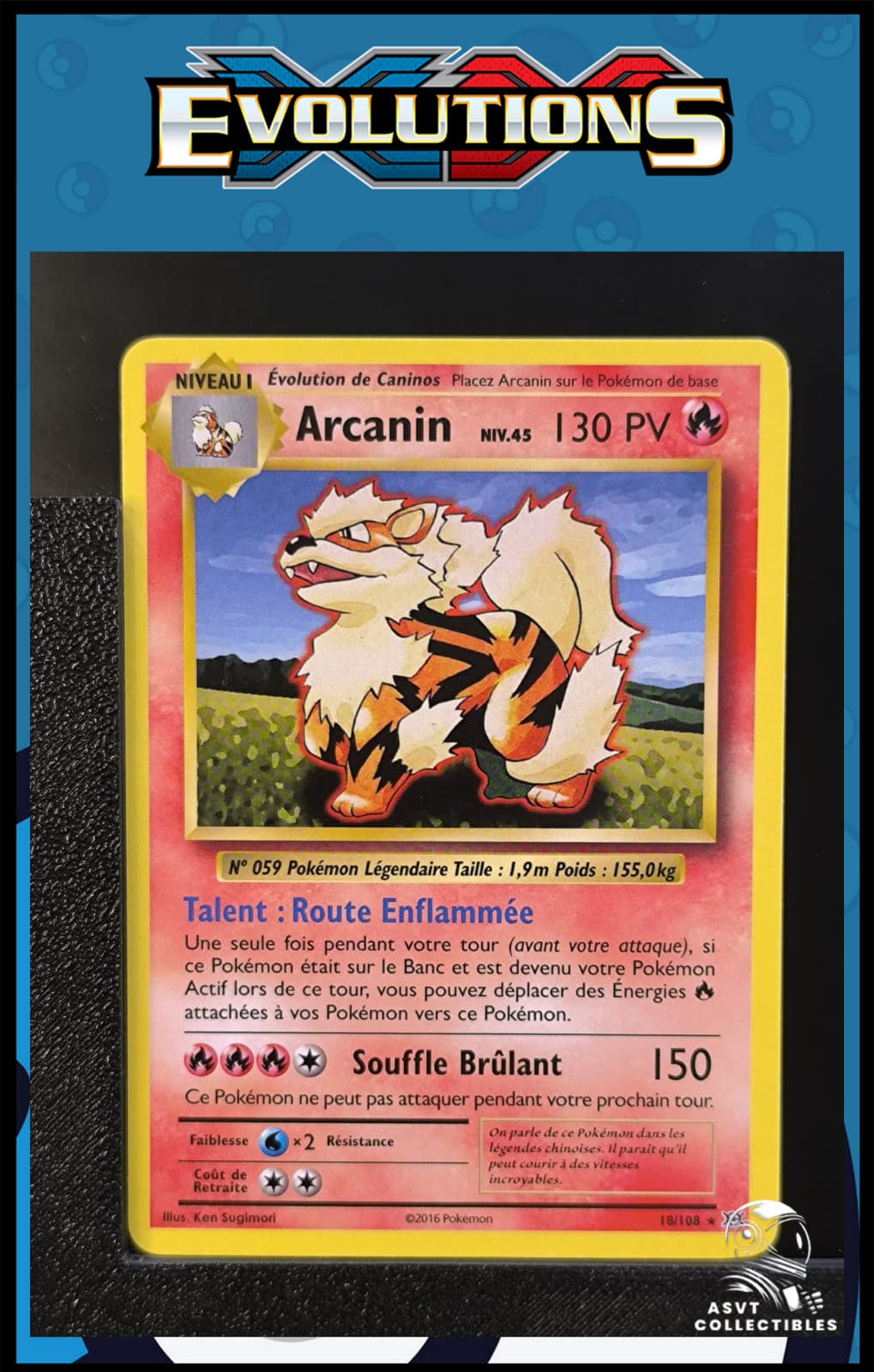 Carté Pokémon Arcanin 18/108 XY12 Evolutions XY FR RARE EXC