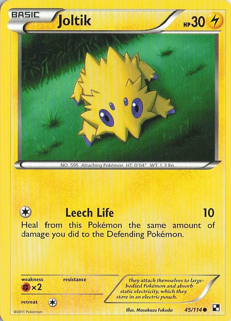 Joltik 45/114 Common Black & White Pokemon Near Mint (L1)