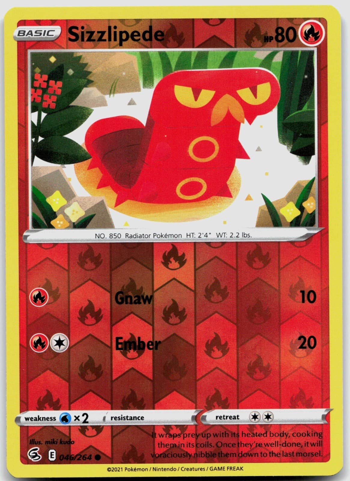 Sizzlipede (46) 046/264 SWSH08: Fusion Strike POKEMON TCG Common