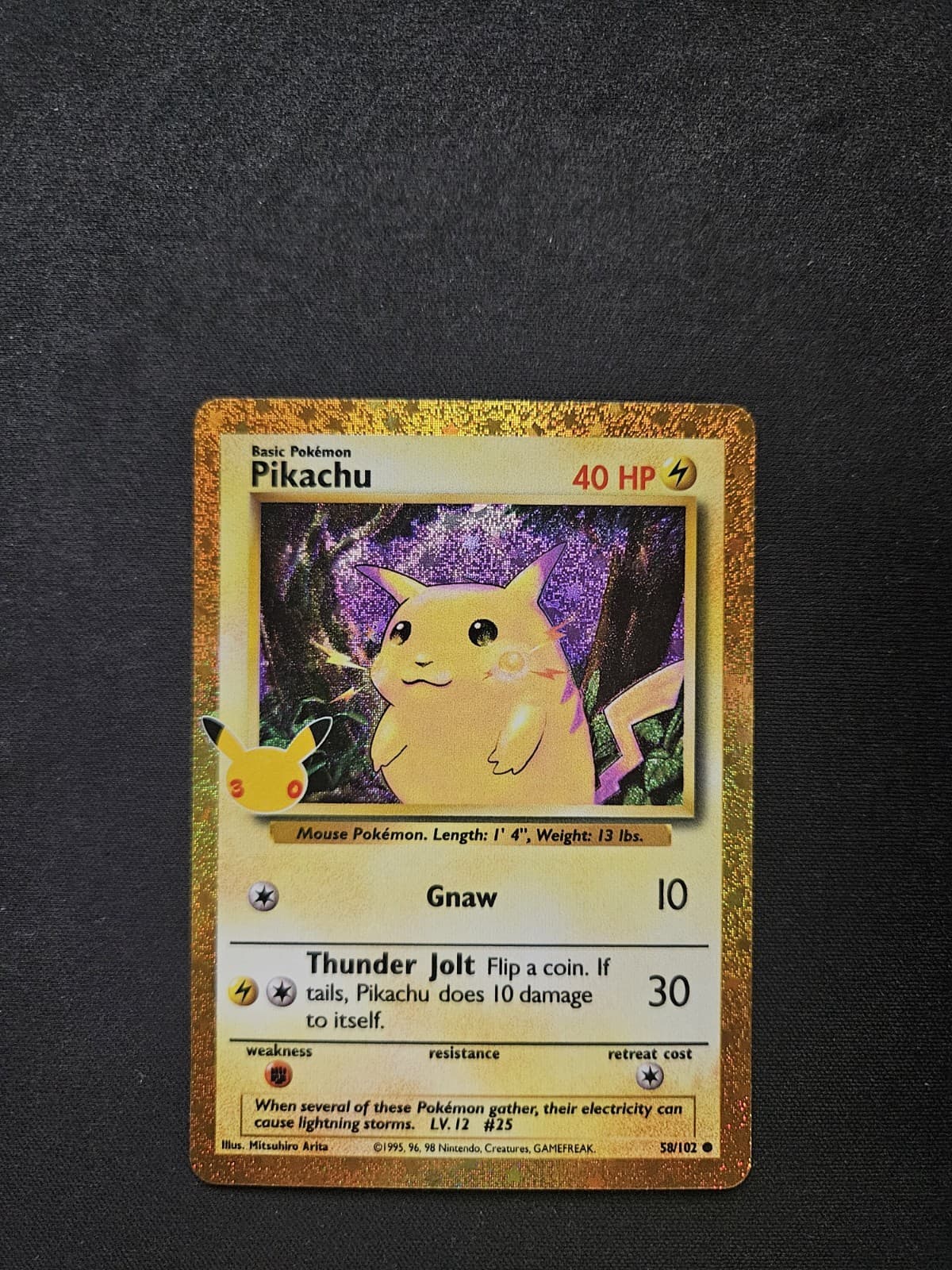 Pikachu 58/102 30th Celebration Classic Collection Pokemon