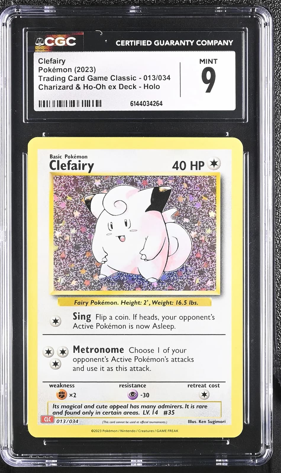 Clefairy 013/034 Pokemon TCG Classic Holo CGC 9 Graded Pokemon Card 2023 — photo 1 of 2