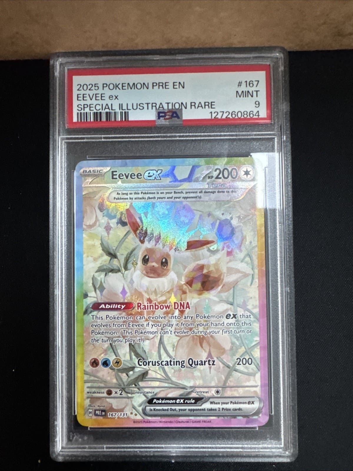 Eevee ex 167/131 Sv: Prismatic Evolutions SIR PSA 9