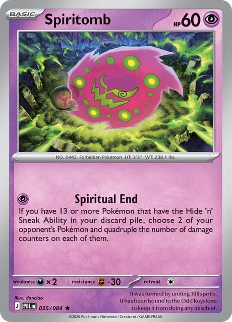 Pokemon Spiritomb #35 - Pitch Black Holo