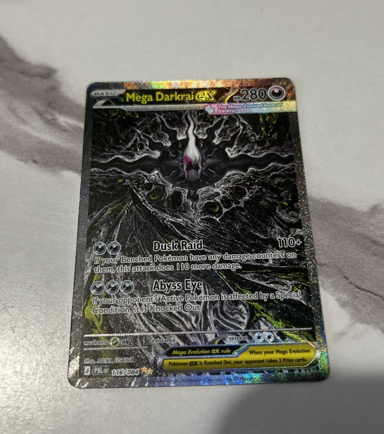 Mega Darkrai ex 116/084 Pitch Black Special Illustration Rare PokemonTCG English