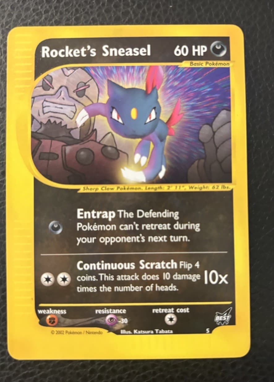 2003 Pokémon Rocket’s 🚀 Sneasel Best of Game Promo #5 Near 🔥 Mint