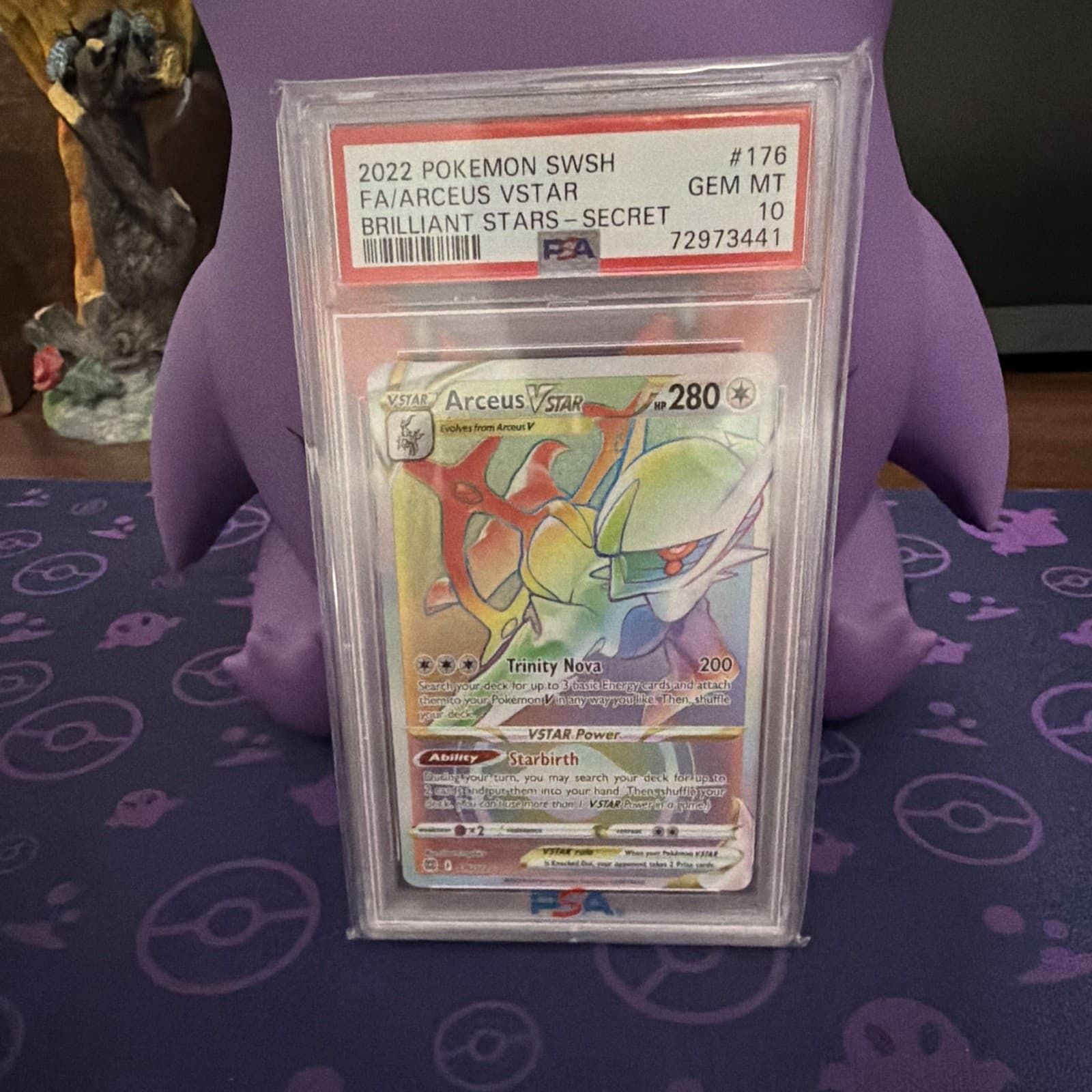 Pokemon Arceus VSTAR 176/172 Brilliant Stars Secret Rare FA Holo PSA 10