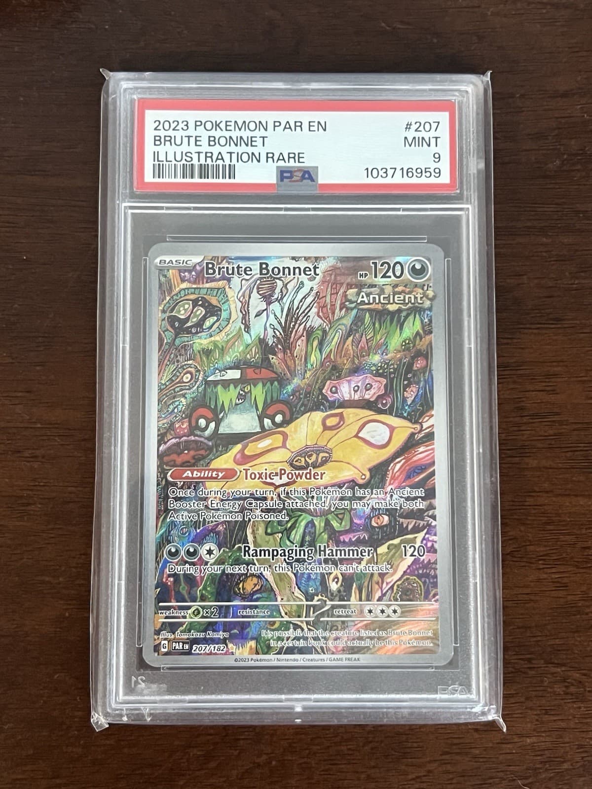Brute Bonnet 207/182 SV04: Paradox Rift Illustration Rare Holo - PSA 9