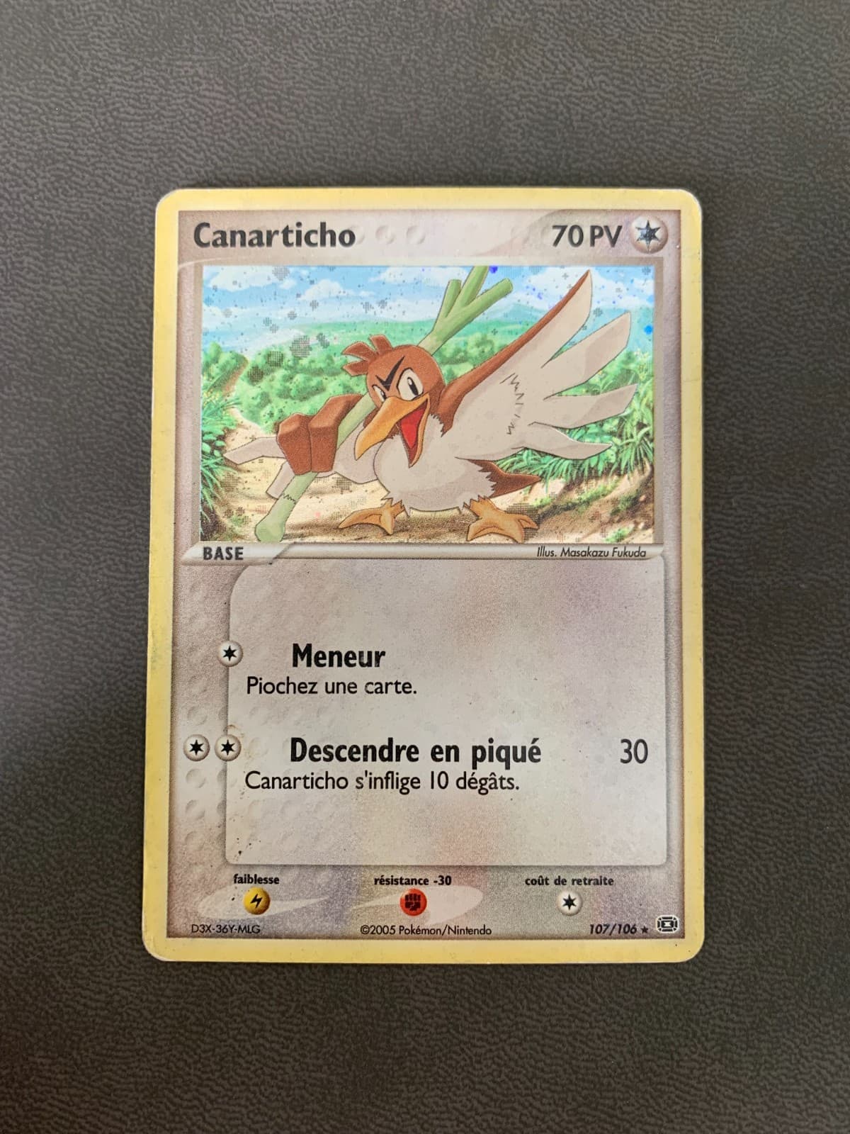 Carte Pokémon : Canarticho 107/106 Holo Ex Emeraude Française