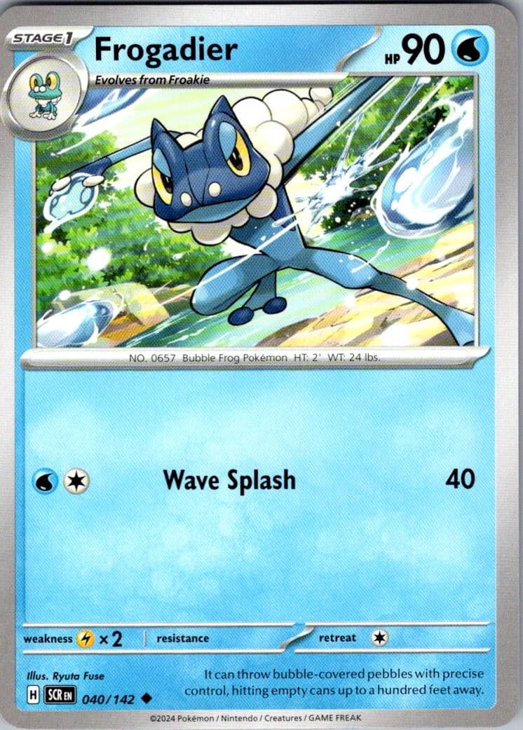 Frogadier Stellar Crown 40/142 Uncommon Pokemon Near Mint