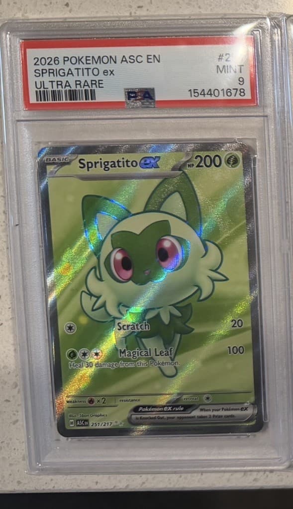 Sprigatito ex 251/217 Me: Ascended Heroes Holo PSA 9
