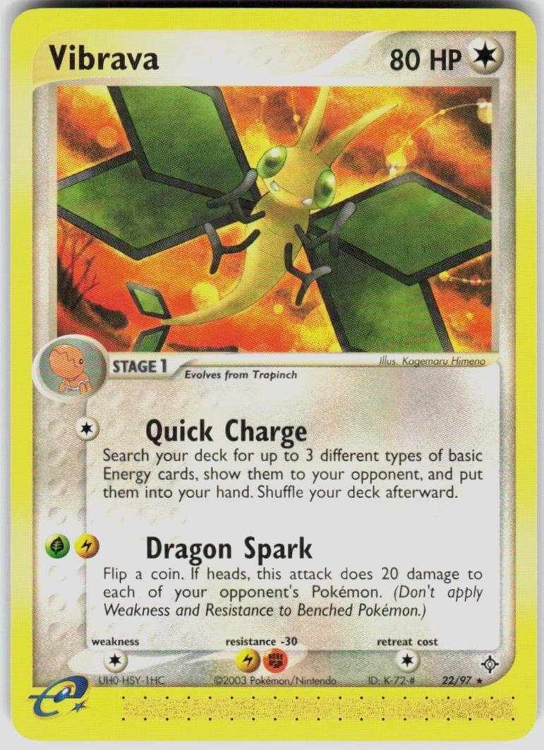 Vibrava 22/97 EX Dragon Pokemon