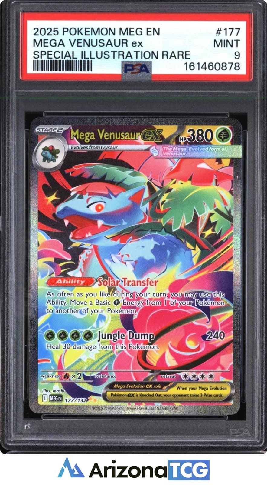 Pokemon 2025 Mega Venusaur ex 177/132 SIR Mega Evolution PSA 9