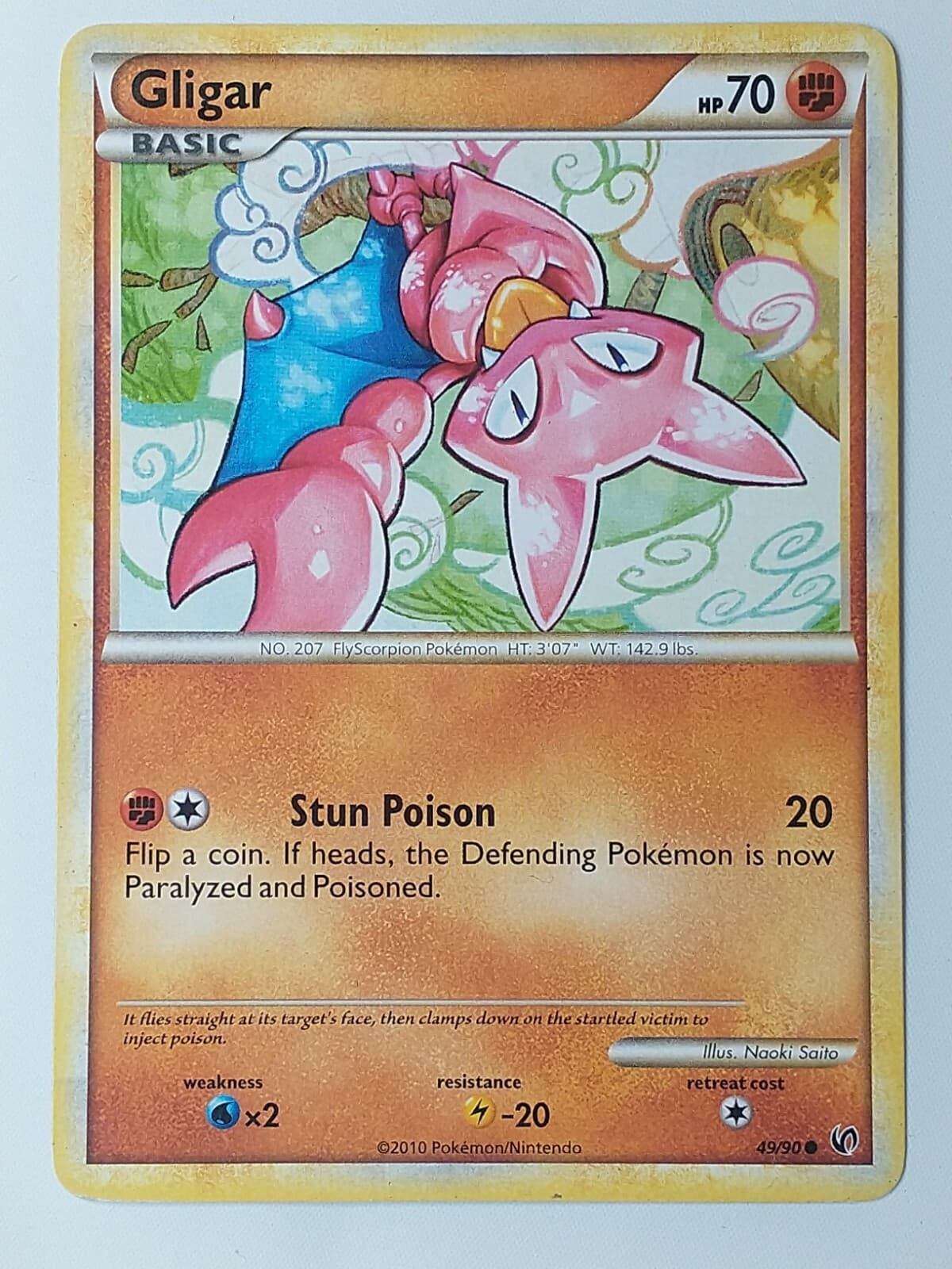 Pokémon TCG Gligar HS-Undaunted 49/90 Regular Common