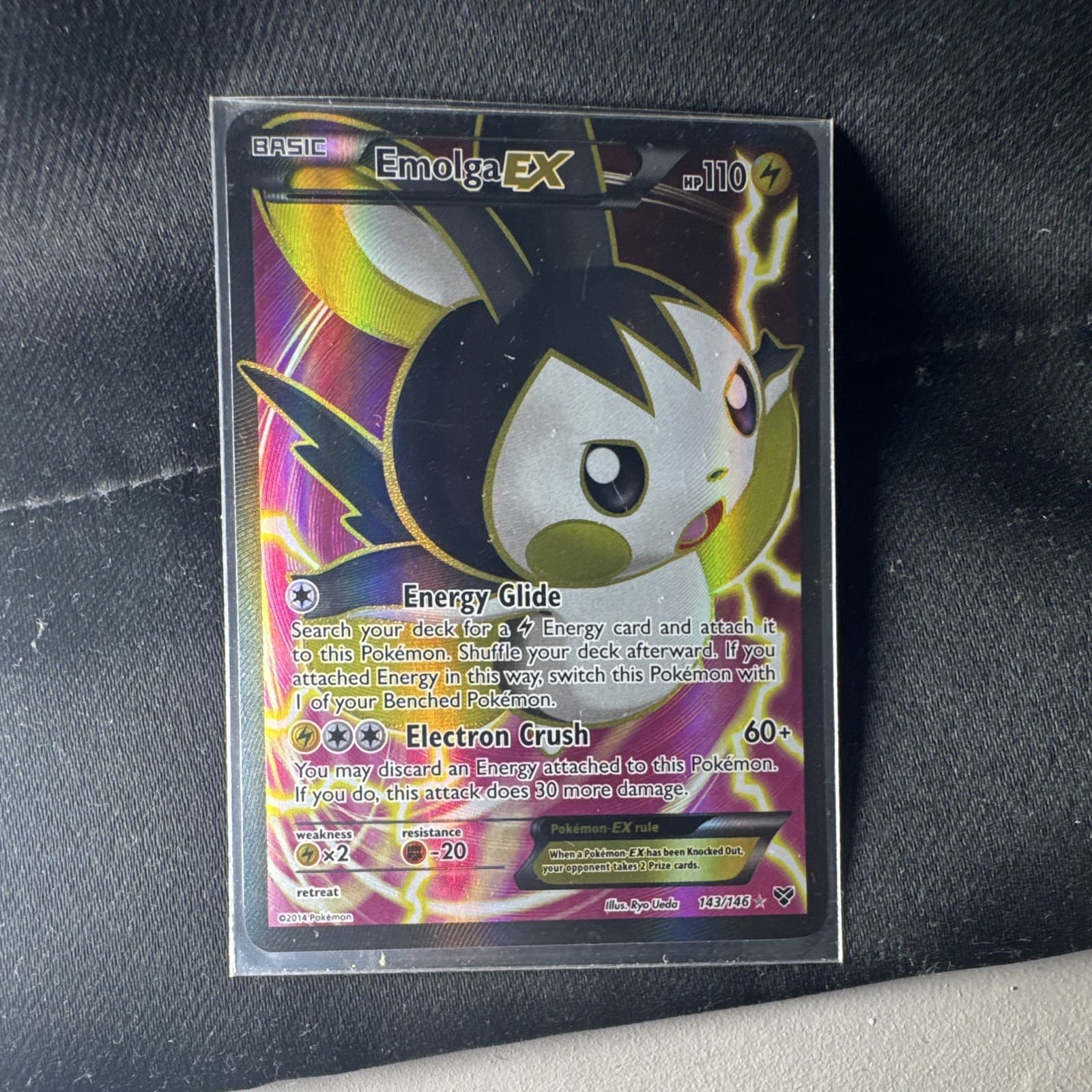 The Pokémon Company Emolga EX 143/146 XY Ultra Rare Full Art Holo EN