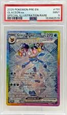 Pokemon TCG Glaceon ex 150/131 Sv: Prismatic Evolutions SIR Holo PSA 9