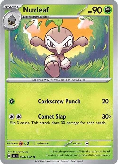 Nuzleaf - Normal Pokemon Scarlet & Violet Temporal Forces (004/162)