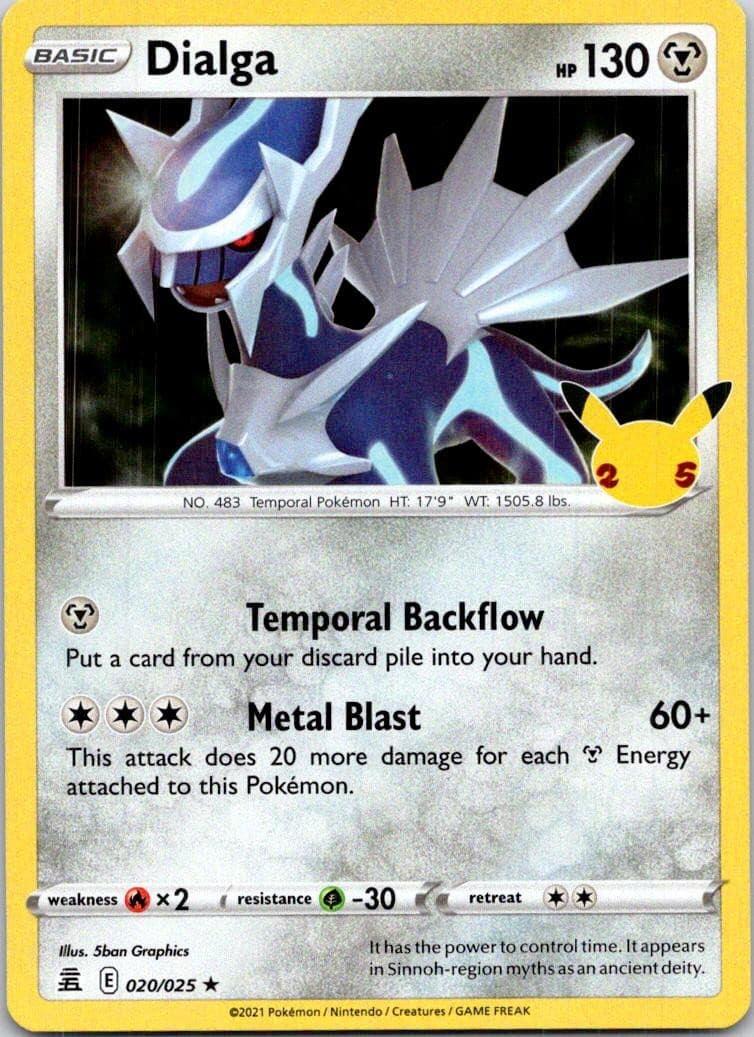 Dialga 020/025 Rare Celebrations Pokemon Holo Near Mint