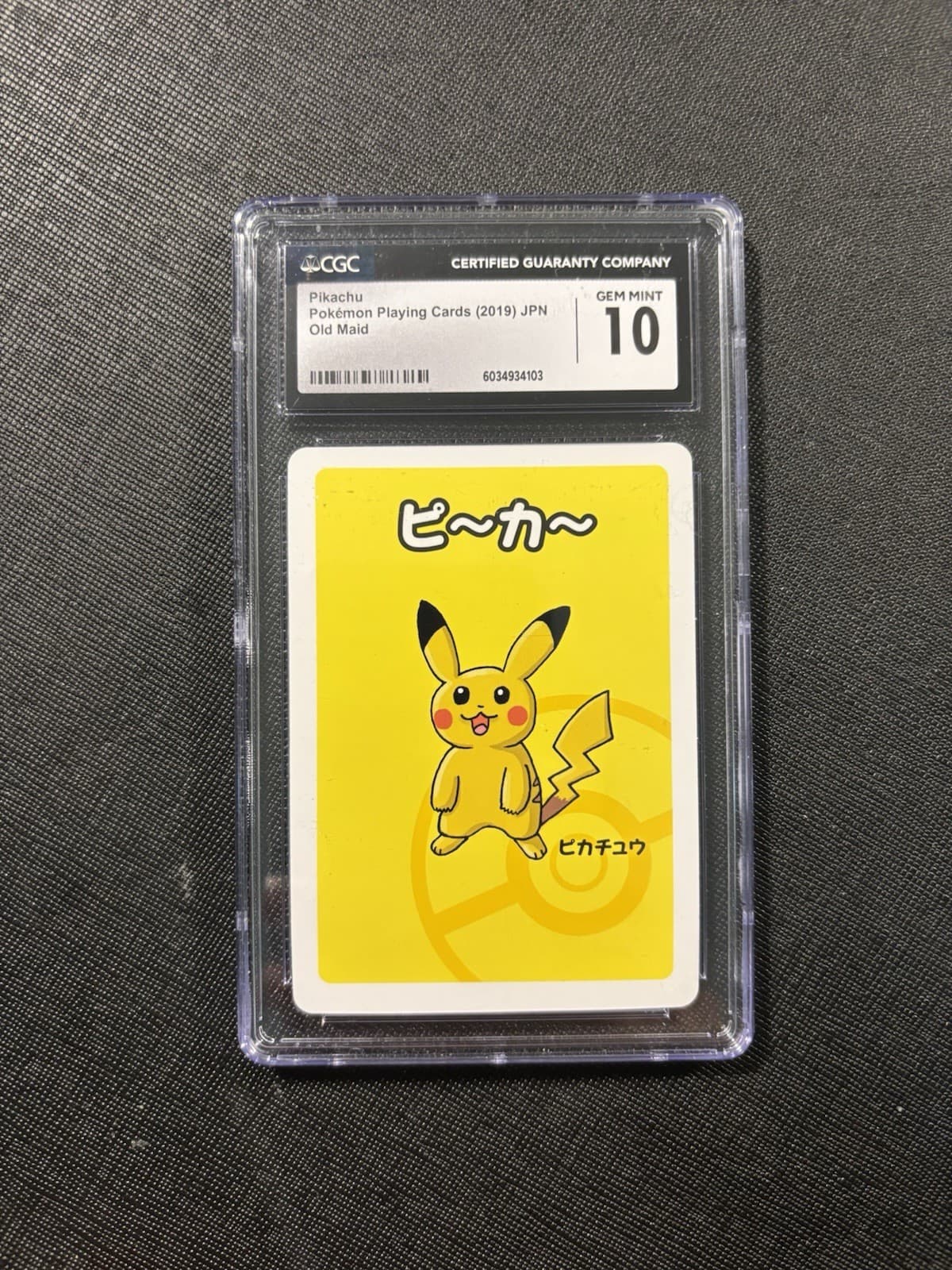 CGC 10 Pikachu Old Maid Playing Cards 2019 Japanese Pokemon Card