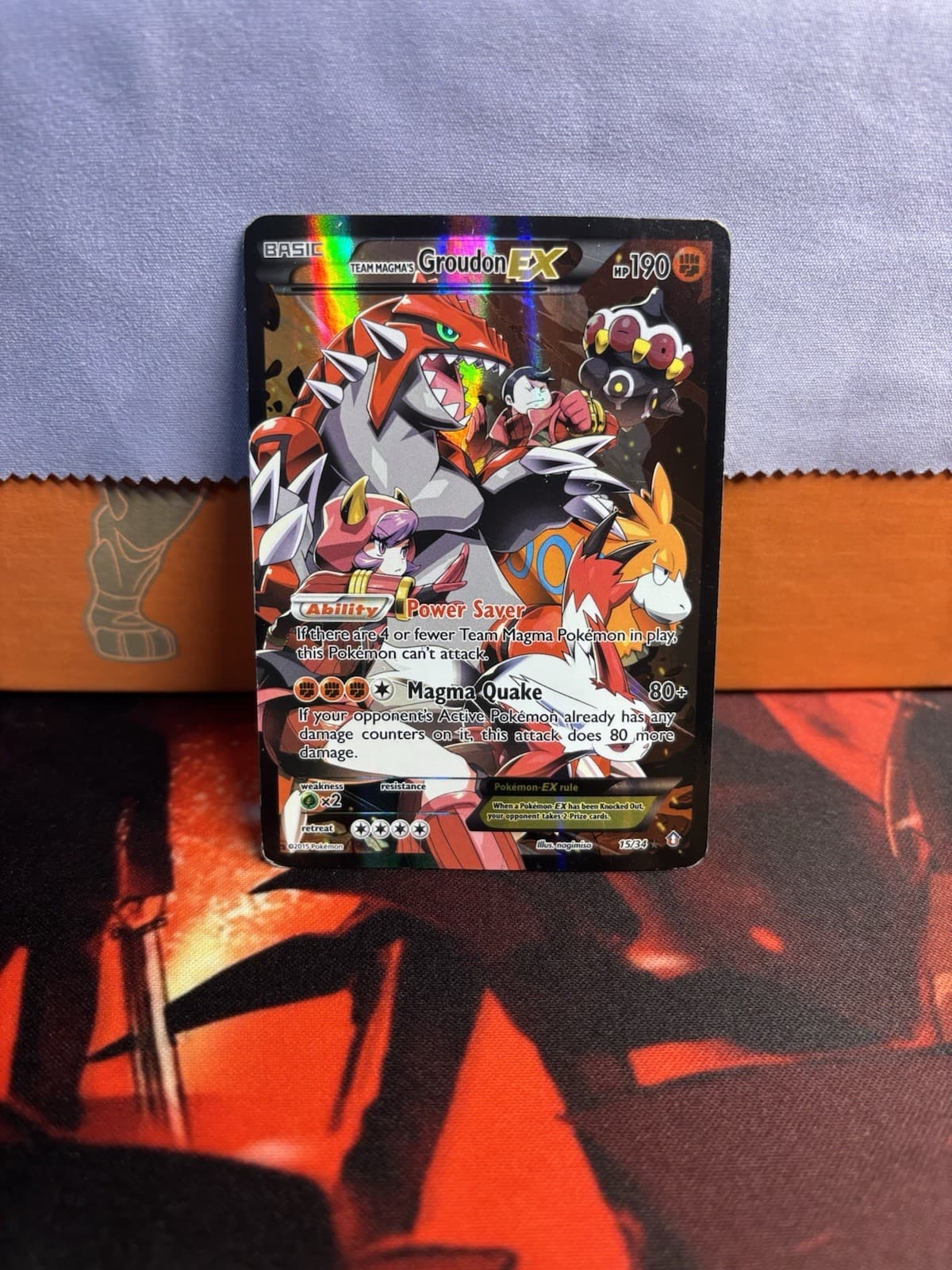 Team Magma’s Groudon EX 15/34 Double Crisis Ultra Rare Holo Pokemon TCG 2015