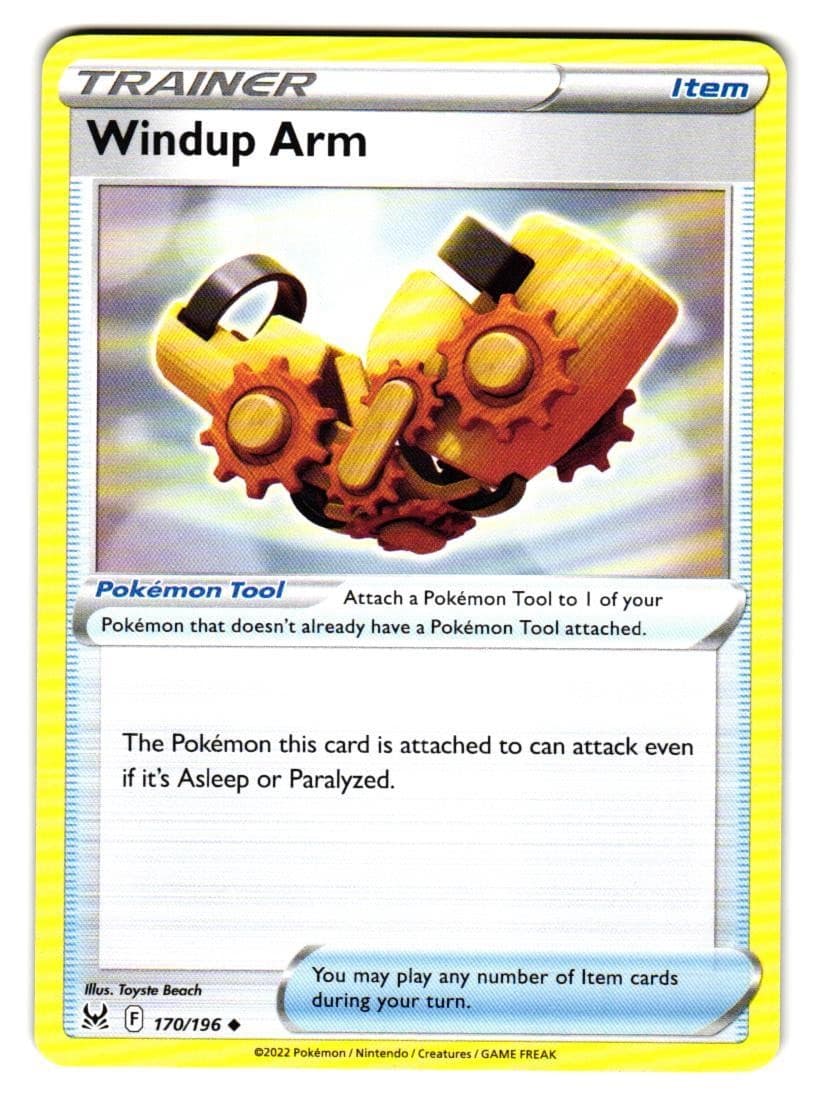 Windup Arm 170/196 Uncommon Lost Origin Pokemon VLP