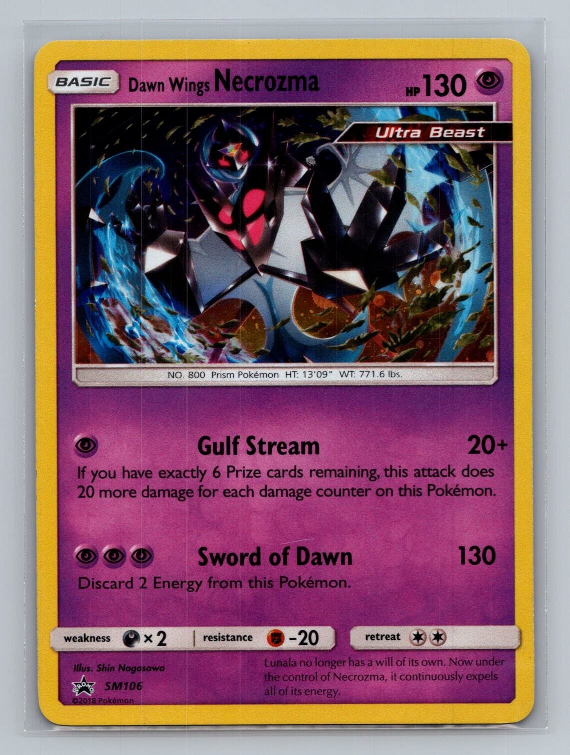 Dawn Wings Necrozma - SM106 Holo Promo Sun & Moon Promo Pokemon Lightly Played