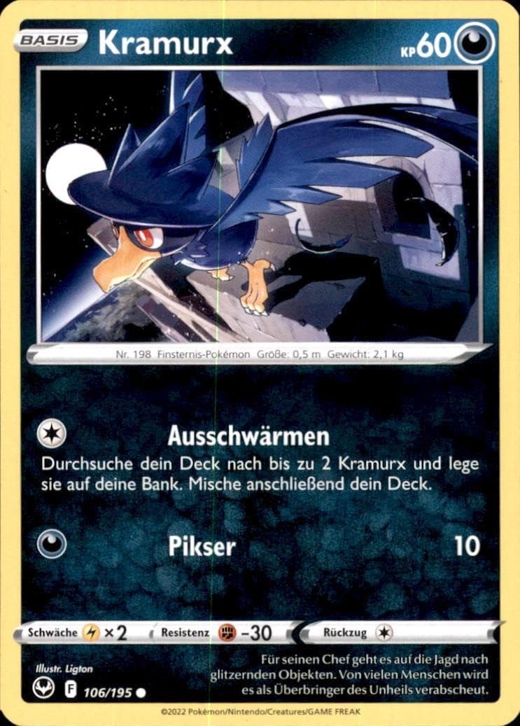Pokemon 106/195 - Kramurx - Common - SWSH12 Silberne Sturmwinde