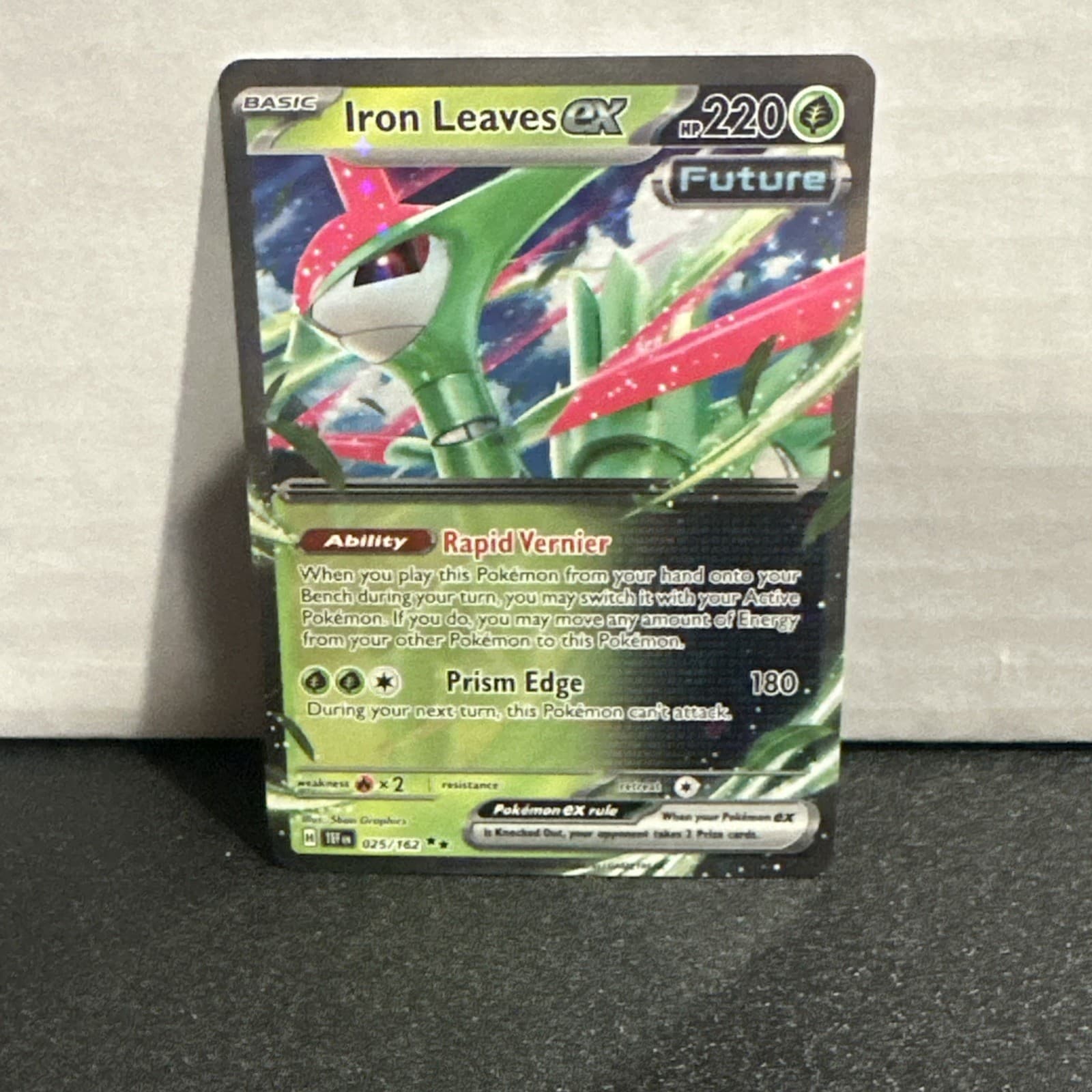 Pokemon TCG Iron Leaves ex 25/162 Temporal Forces Double Rare Pack Fresh!