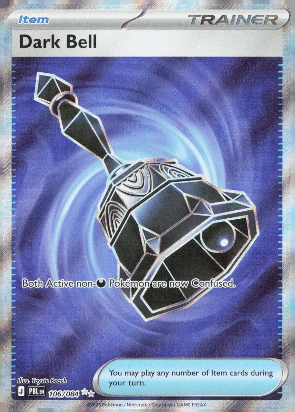 DARK BELL 106/084 PITCH BLACK POKEMON HOLO NEAR MINT