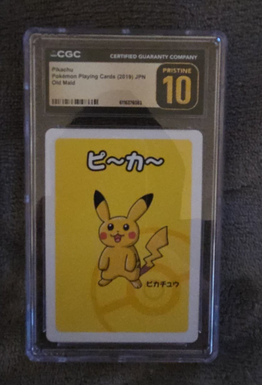 PIKACHU OLD MAID PLAYING CARDS 2019 CGC PRISTINE 10✨ JAPANESE POKEMON CARD