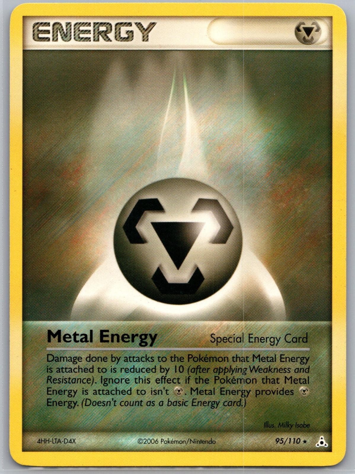 Metal Energy 95/110 Rare Holon Phantoms Pokemon Lightly Played