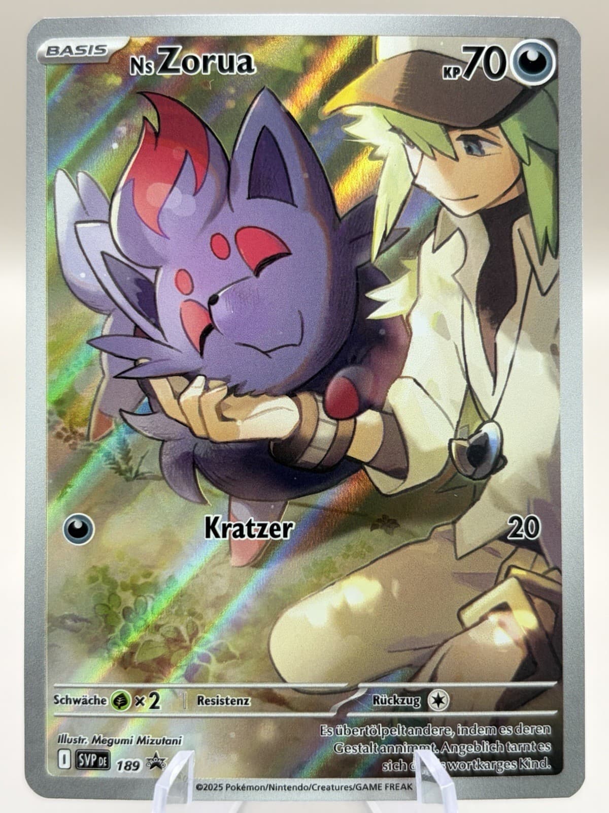 Pokemon Karte Ns Zorua Deutsch SVP DE 189 Reisegefährten Promo IL Near Mint