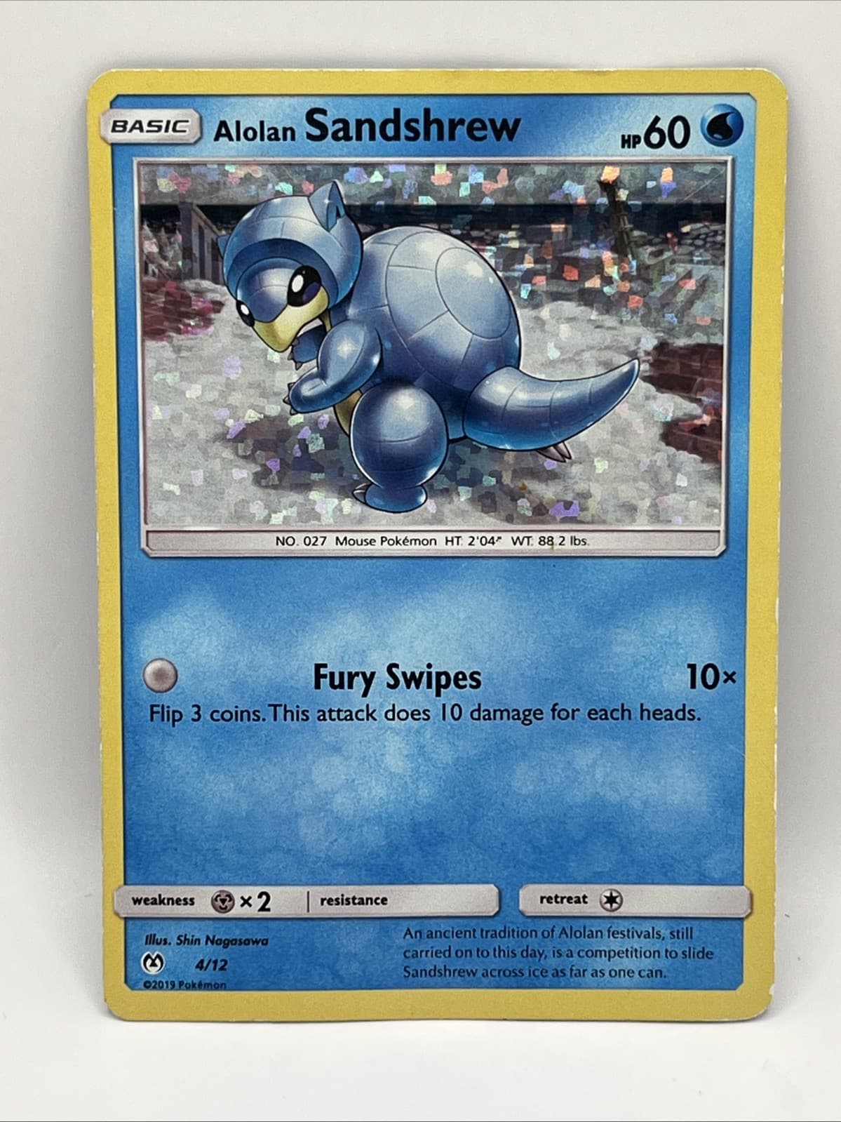 Alolan Sandshrew 004/012 McDonald's 2019 Holo