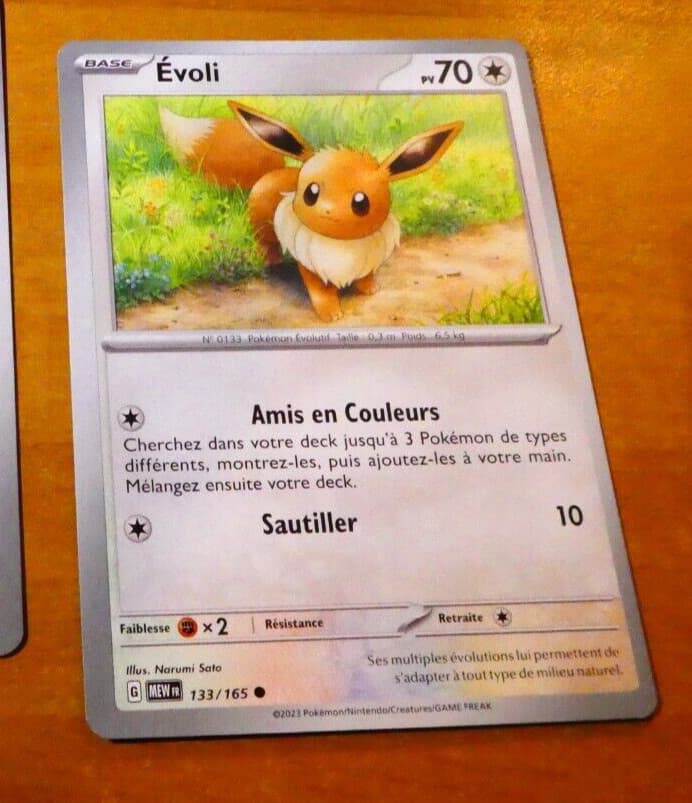 POKEMON 151 CARD CARTE EVOLI 133/165 MEW FR VF TCG NEUF 2023