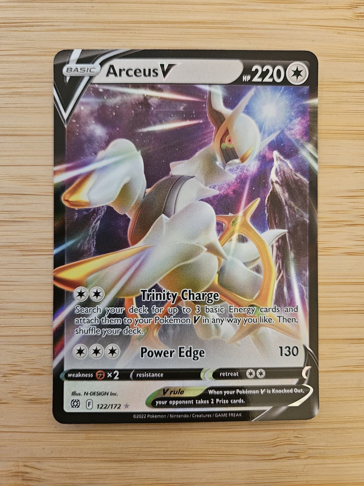 Arceus V 122/172 Brilliant Stars NM Ultra Rare Pokemon Card