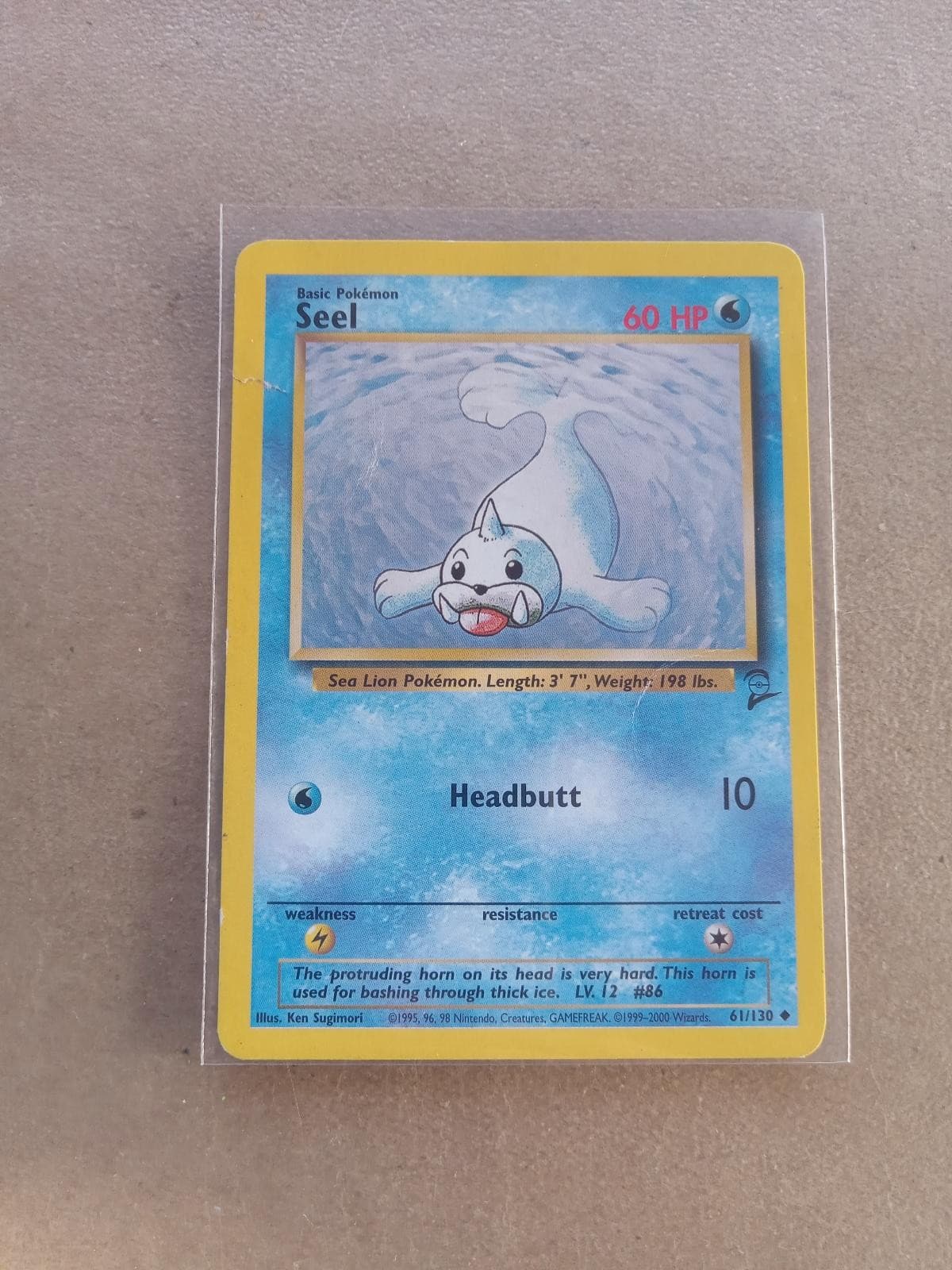 Seel 61/130 Uncommon Base Set 2 Pokemon Heavily Played