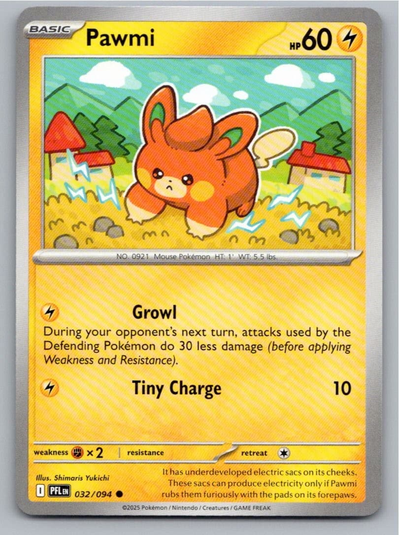 2025 POKEMON PAWMI PHANTASMAL FLAMES 032/094 COMMON NM A53172 FREE S&H