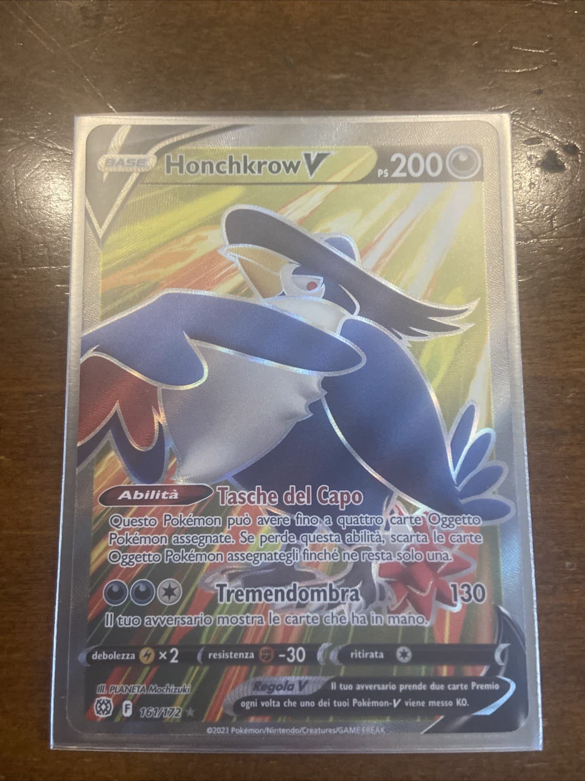 HONCHKROW V 161/172 -Pokemon Astri Lucenti ITA- NEAR MINT